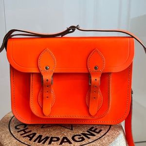 The cambridge satchel company bag neon orange